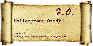 Hellenbrand Ottó névjegykártya